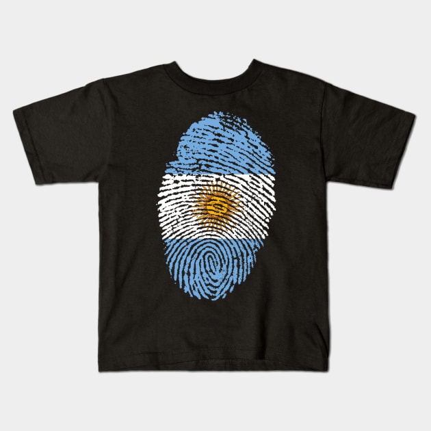 argentina flag Kids T-Shirt by NerdsbyLeo